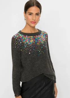 Jersey con lentejuelas coloridas