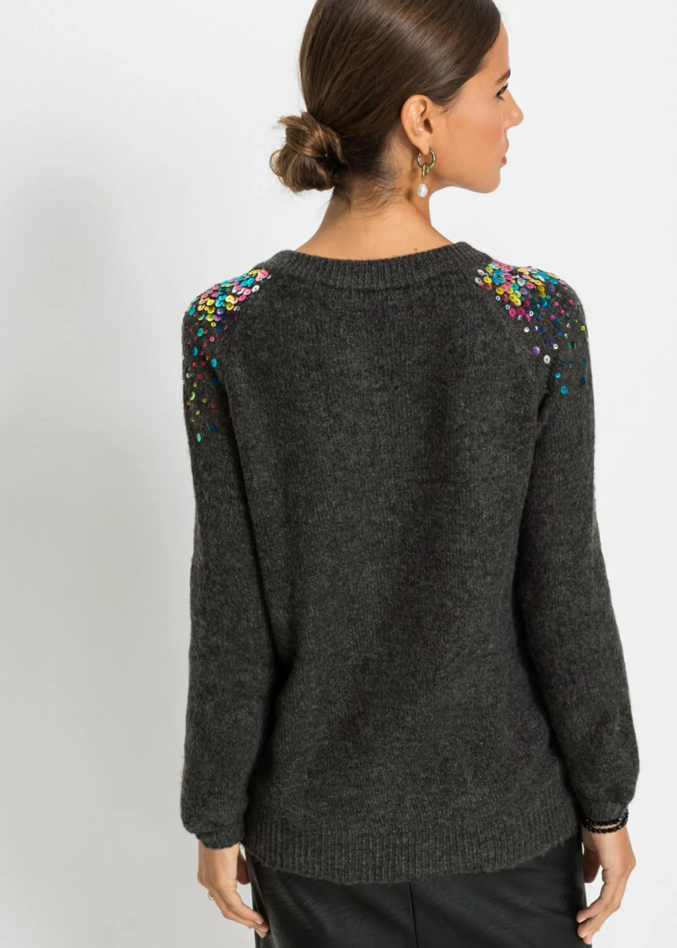 Jersey con lentejuelas coloridas