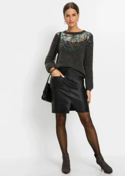 Jersey con lentejuelas coloridas