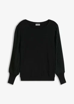 Jersey con mangas plisadas de viscosa sostenible