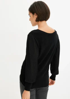 Jersey con mangas plisadas de viscosa sostenible