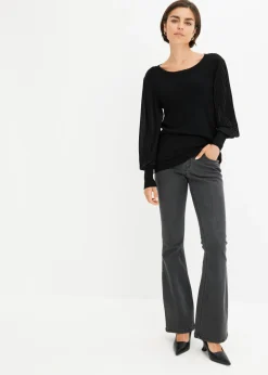 Jersey con mangas plisadas de viscosa sostenible