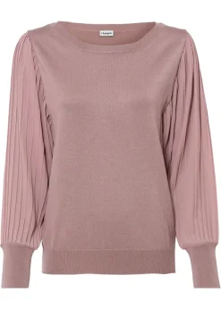 Jersey con mangas plisadas de viscosa sostenible