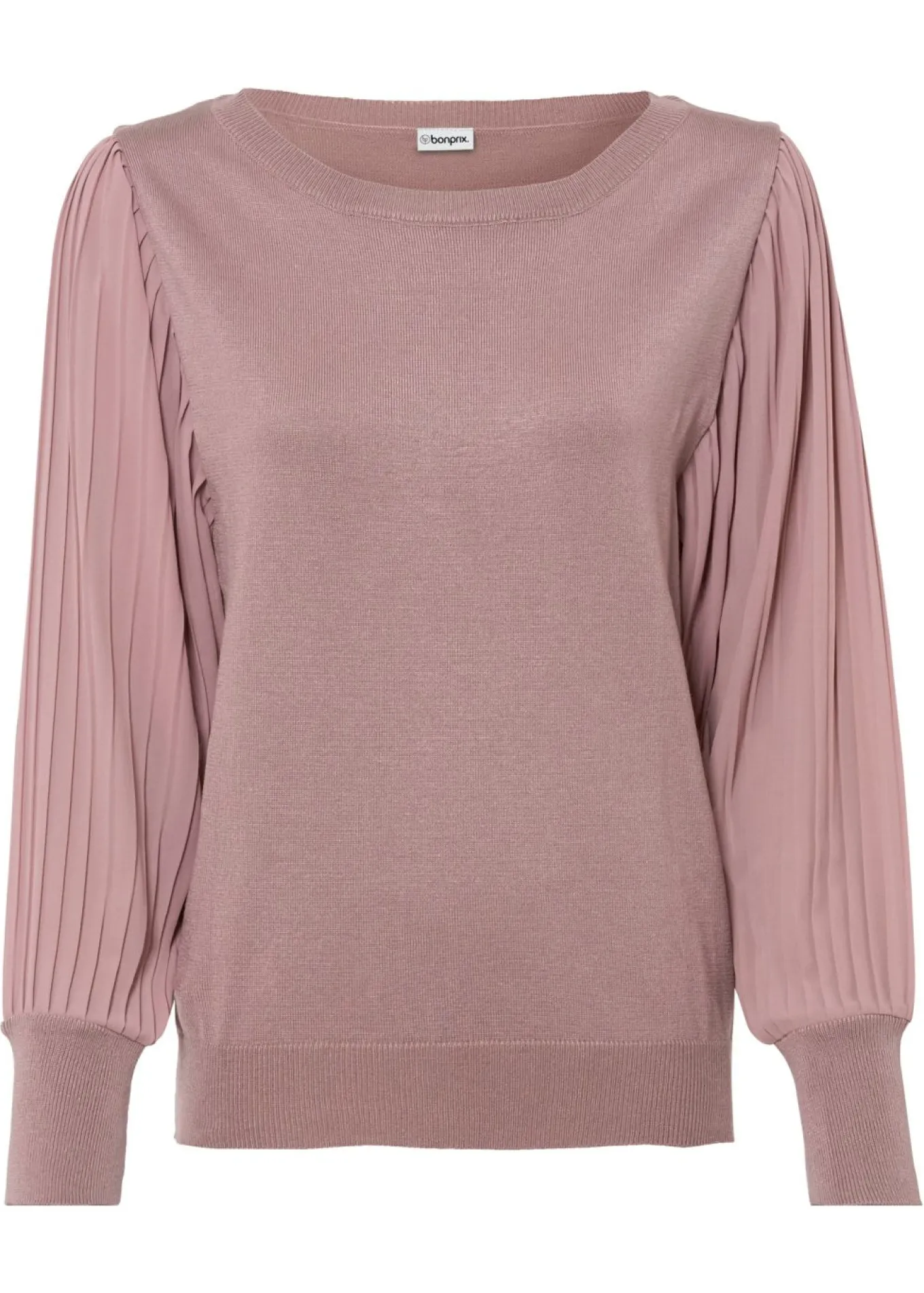 Jersey con mangas plisadas de viscosa sostenible