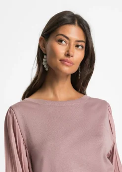 Jersey con mangas plisadas de viscosa sostenible