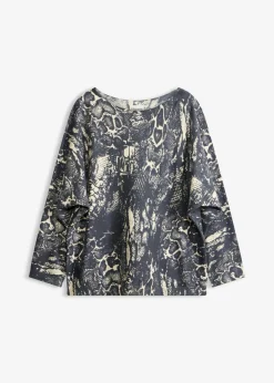 Jersey con mangas tipo murciélago y estampado de serpiente