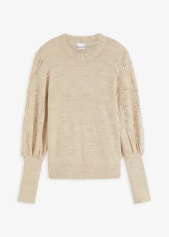 Jersey con patrón de ajour