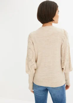 Jersey con patrón de ajour