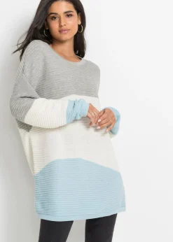 Jersey con patrón de canalé