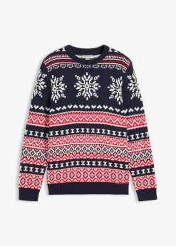 Jersey con patrón nórdico en suave mezcla de algodón