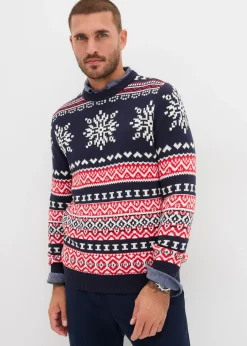 Jersey con patrón nórdico en suave mezcla de algodón