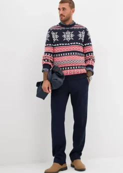 Jersey con patrón nórdico en suave mezcla de algodón