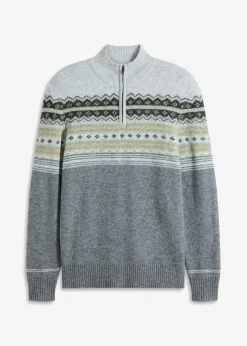 Jersey con patrón nórdico y cuello alto