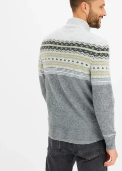 Jersey con patrón nórdico y cuello alto