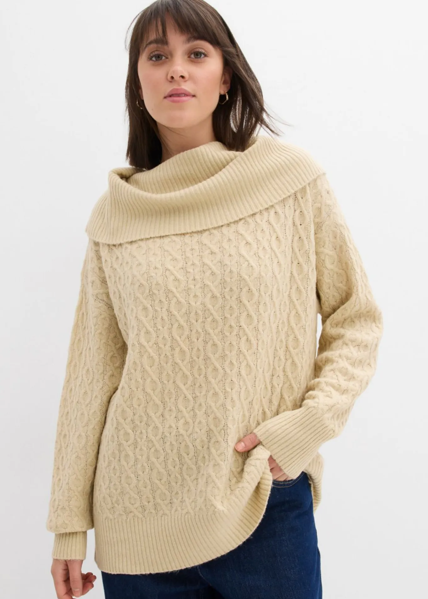 Jersey con patrón trenzado