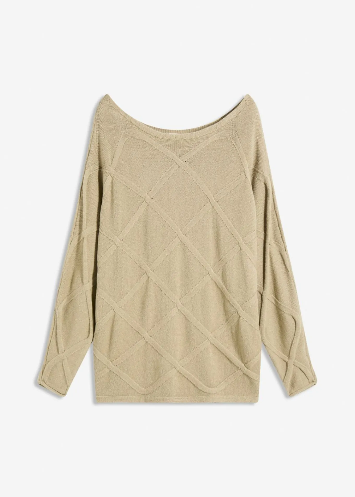 Jersey con patrón trenzado horizontal