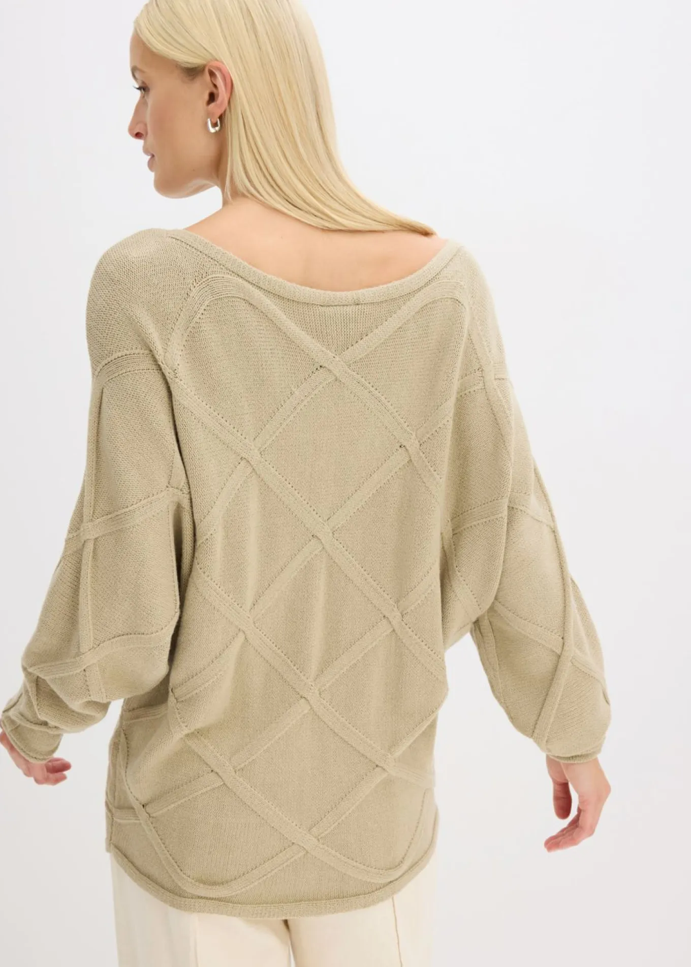 Jersey con patrón trenzado horizontal