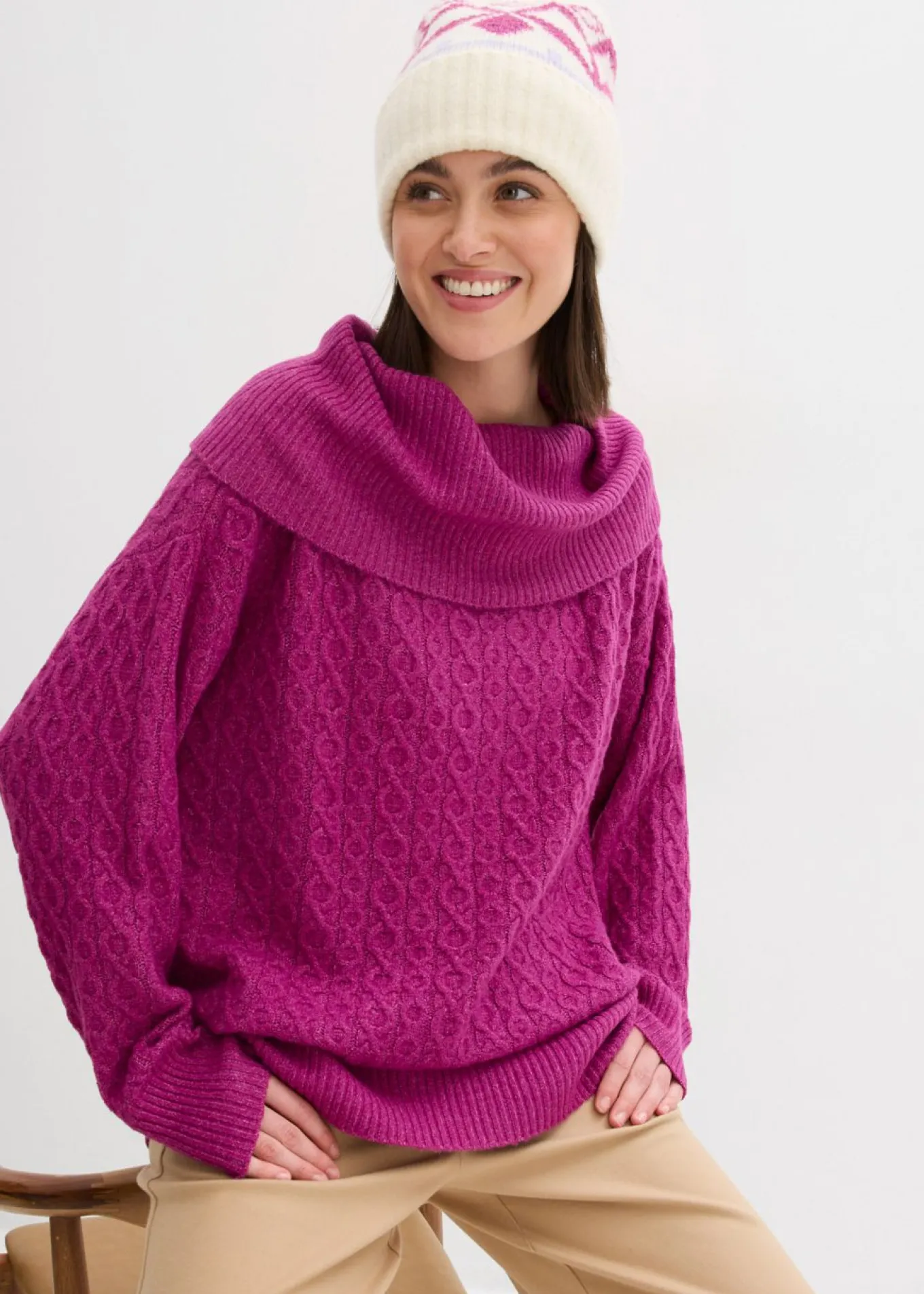 Jersey con patrón trenzado