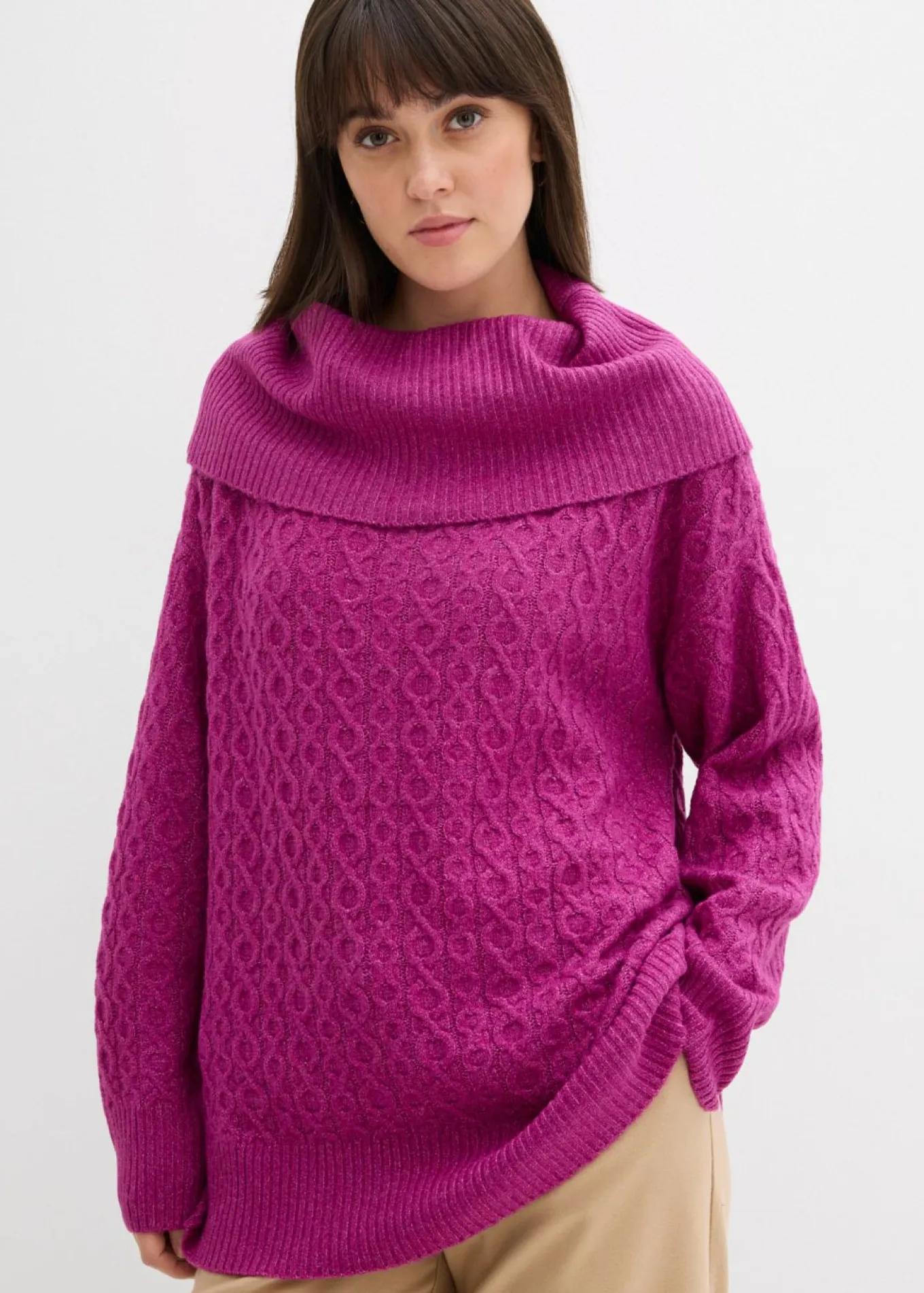 Jersey con patrón trenzado
