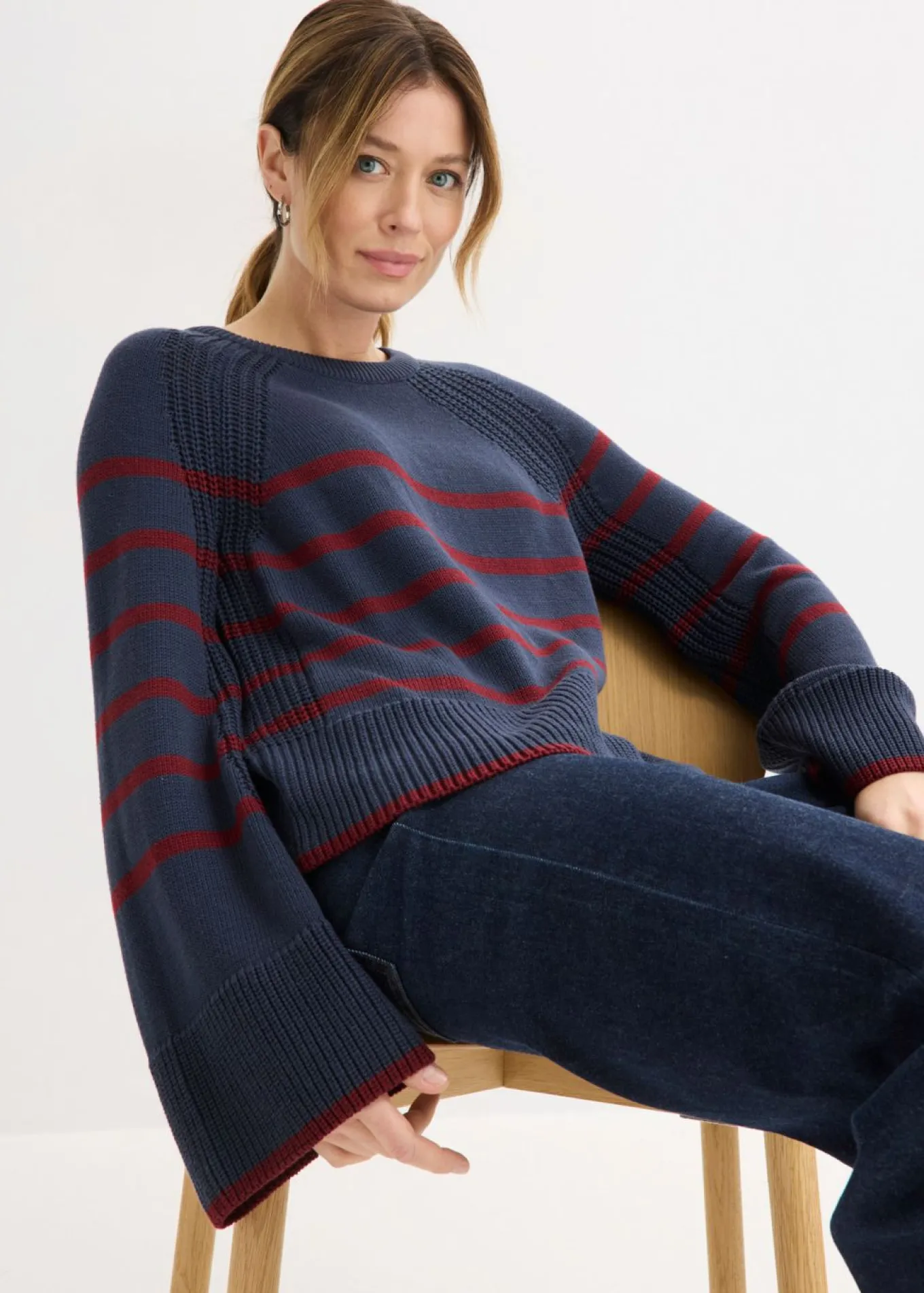 Jersey con rayas en contraste