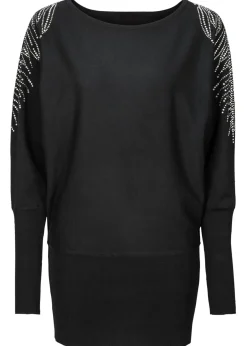 Jersey con strass en los hombros