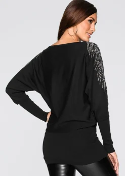Jersey con strass en los hombros