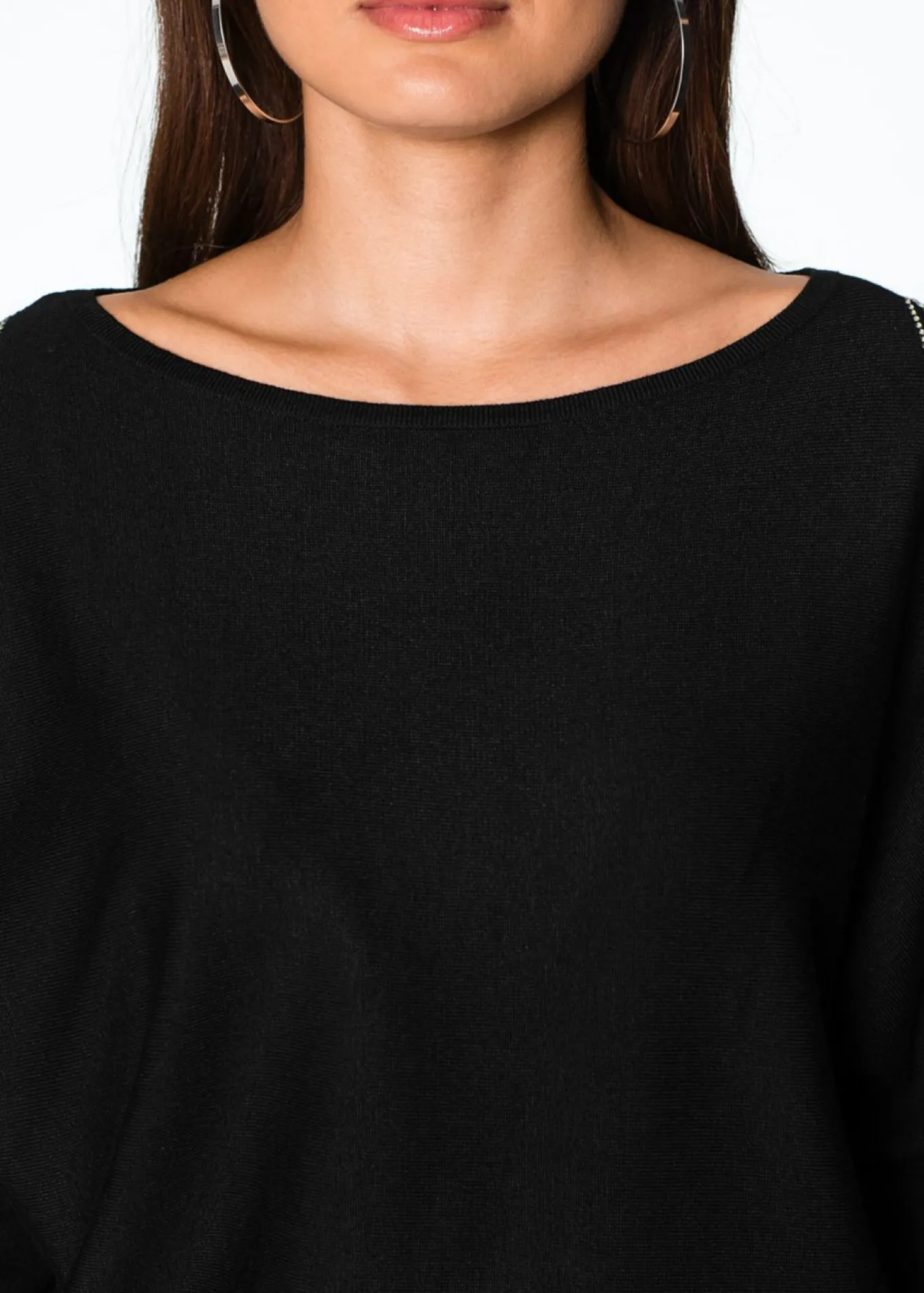 Jersey con strass en los hombros