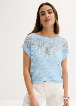 Jersey de ajour con hilo brillante