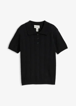 Jersey de ajour con mezcla de seda
