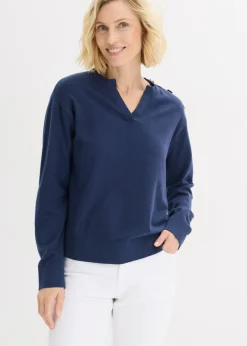 Jersey de algodón con detalle de botones