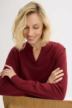 Jersey de algodón con detalle de botones