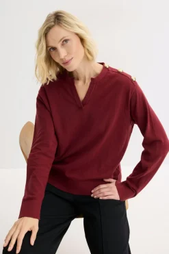 Jersey de algodón con detalle de botones