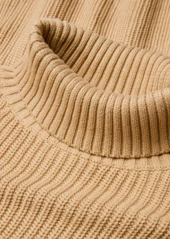 Jersey de algodón puro con cuello vuelto