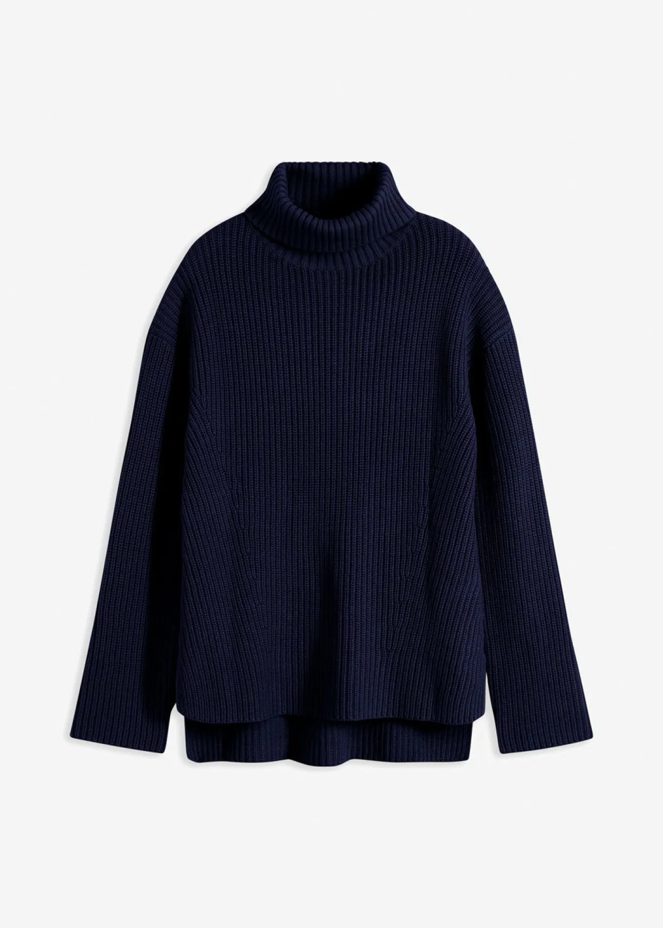 Jersey de algodón puro con cuello vuelto