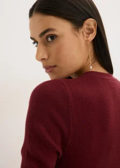 Jersey de canalé con viscosa