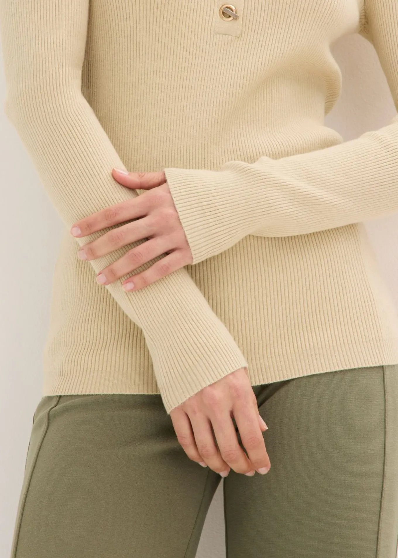 Jersey de canalé con viscosa