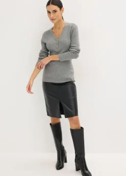 Jersey de canalé con viscosa