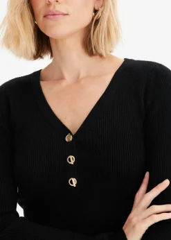 Jersey de canalé con viscosa