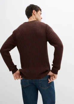 Jersey de canalé de mezcla de algodón