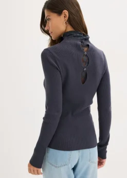 Jersey de canalé de mezcla de viscosa fluida