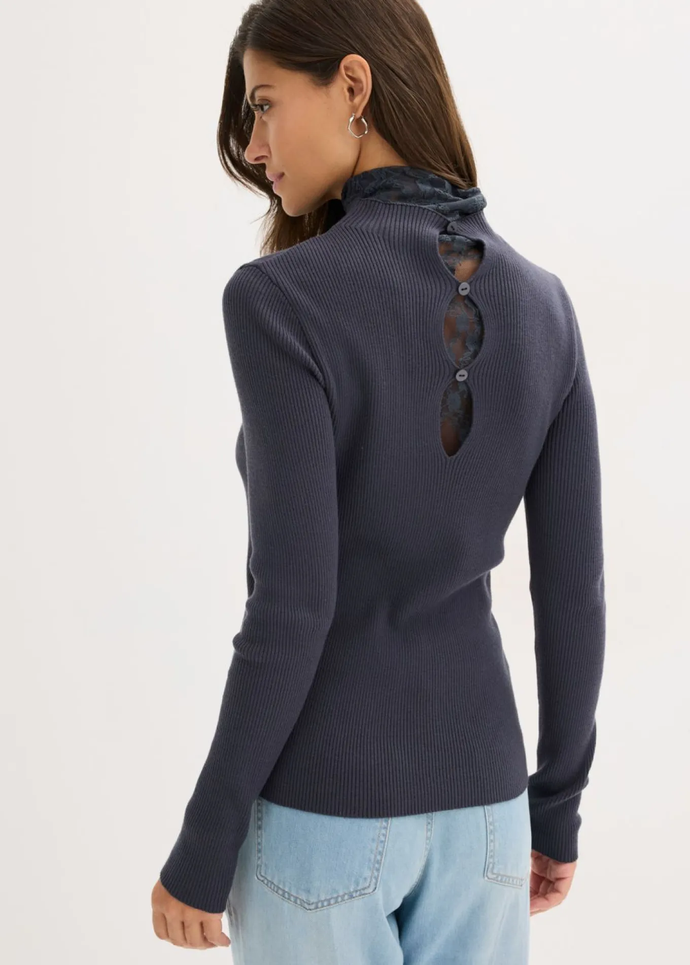Jersey de canalé de mezcla de viscosa fluida