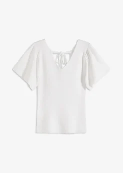Jersey de canalé de mezcla de viscosa