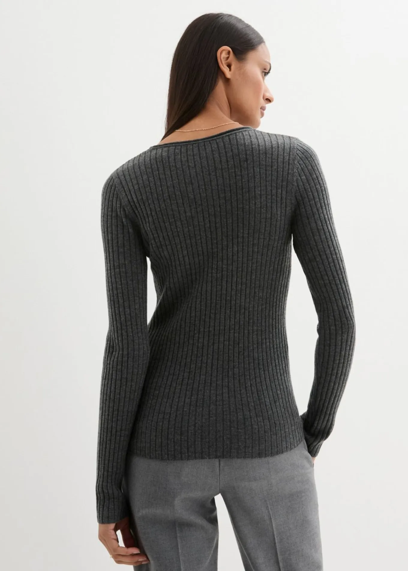 Jersey de canalé en lana merina