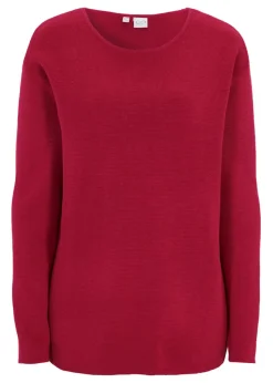 Jersey de canalé Milano con cuello redondo