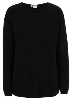Jersey de canalé Milano con cuello redondo