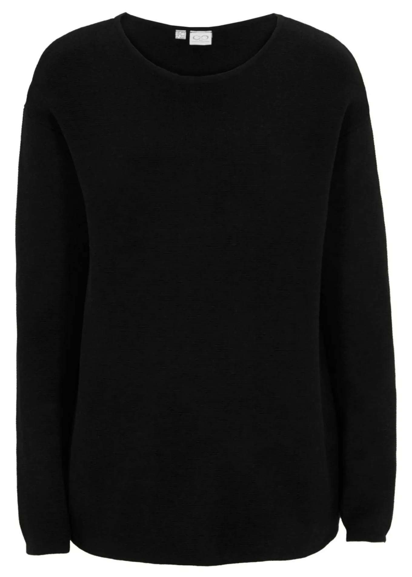 Jersey de canalé Milano con cuello redondo