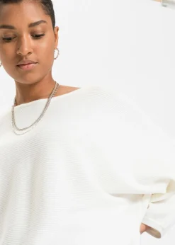 Jersey de canalé oversize de mezcla de viscosa
