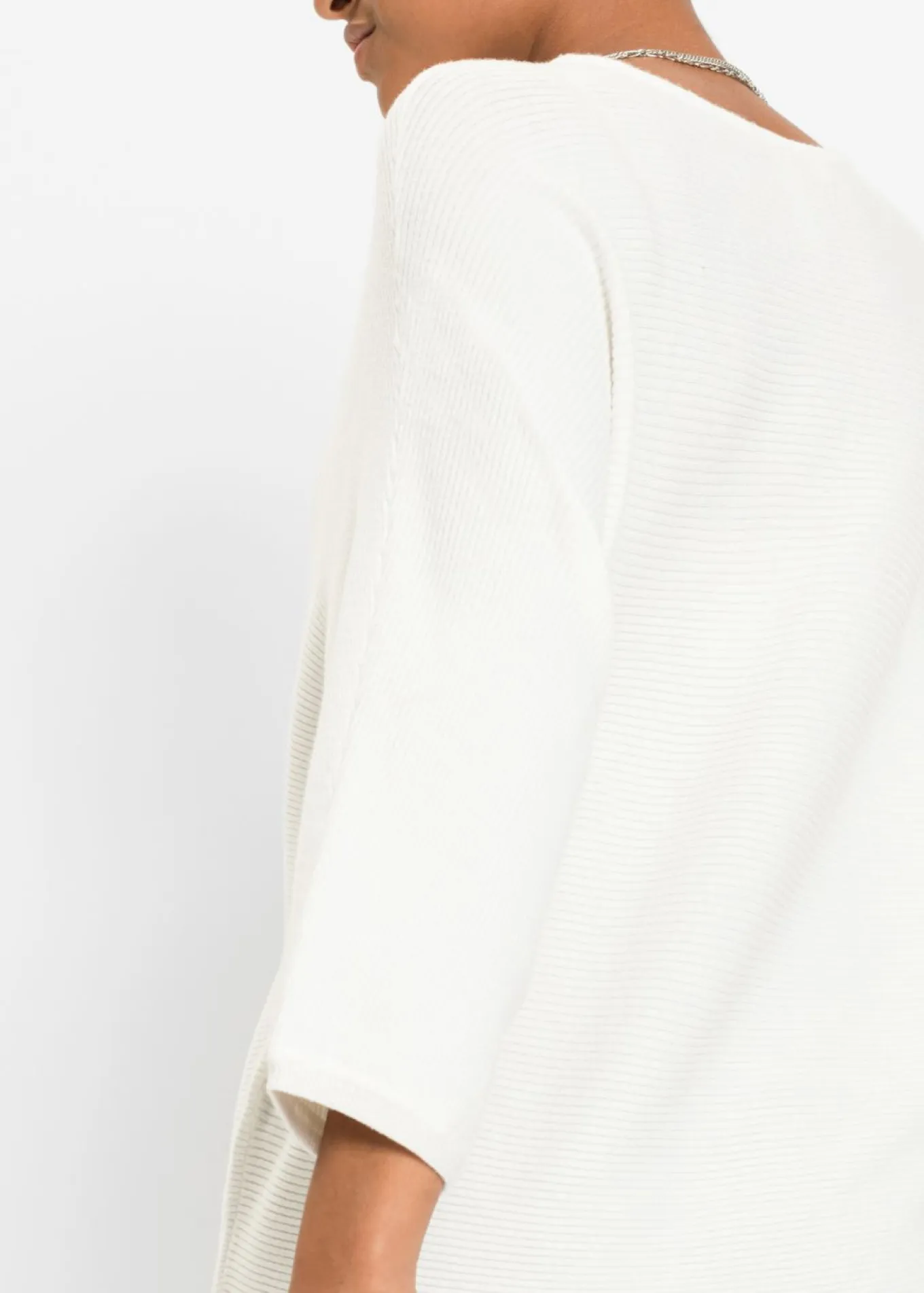 Jersey de canalé oversize de mezcla de viscosa