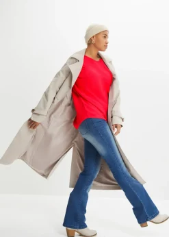 Jersey de canalé oversize de mezcla de viscosa