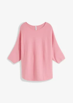 Jersey de canalé oversize de mezcla de viscosa